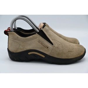 Merrell Jungle Moc Kids Classic Leather Suede Slip-On Shoes.